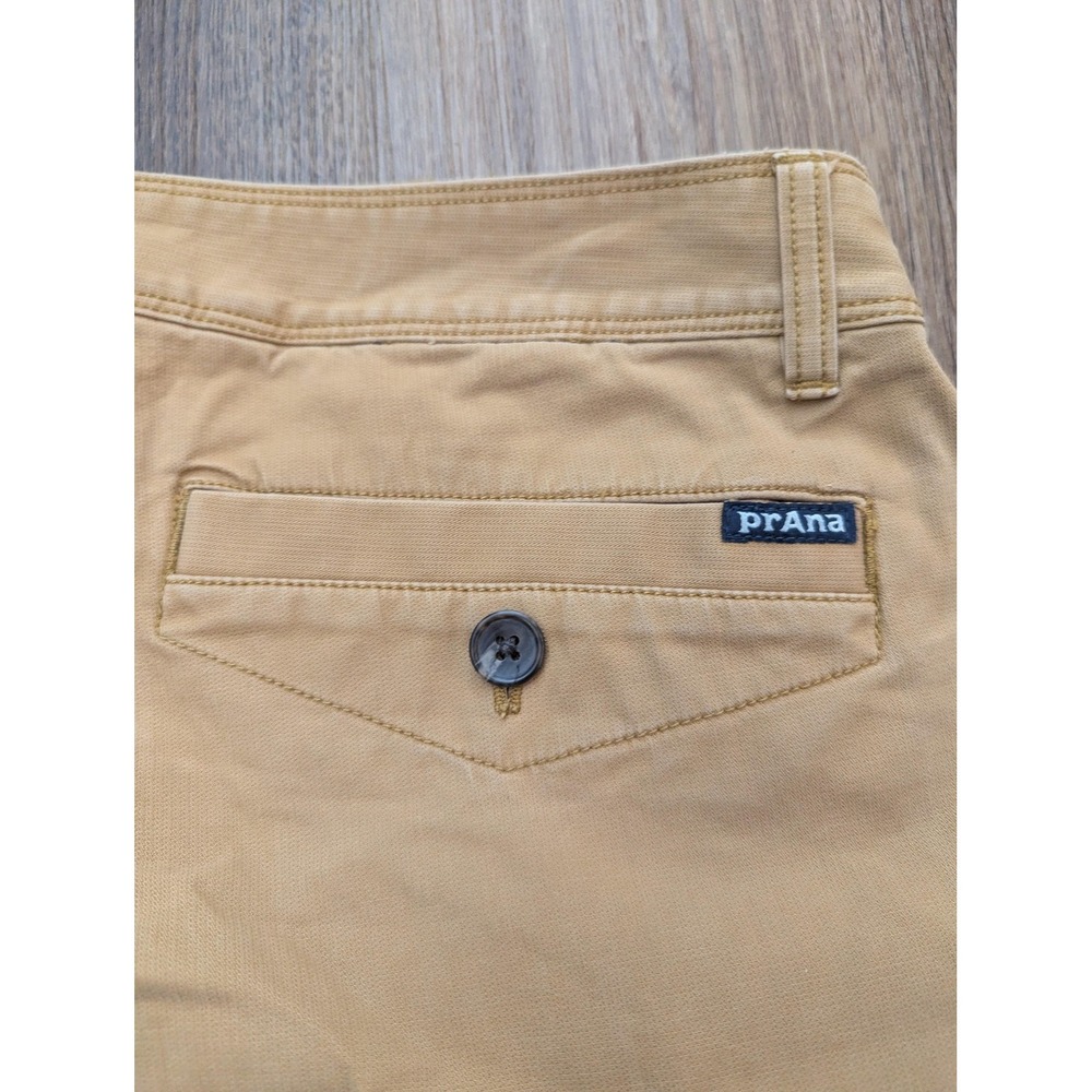 PrAna Pants Mens 38 Beige Straight Fit Chino Organic Cotton Stretch Casual - Picture 7 of 14